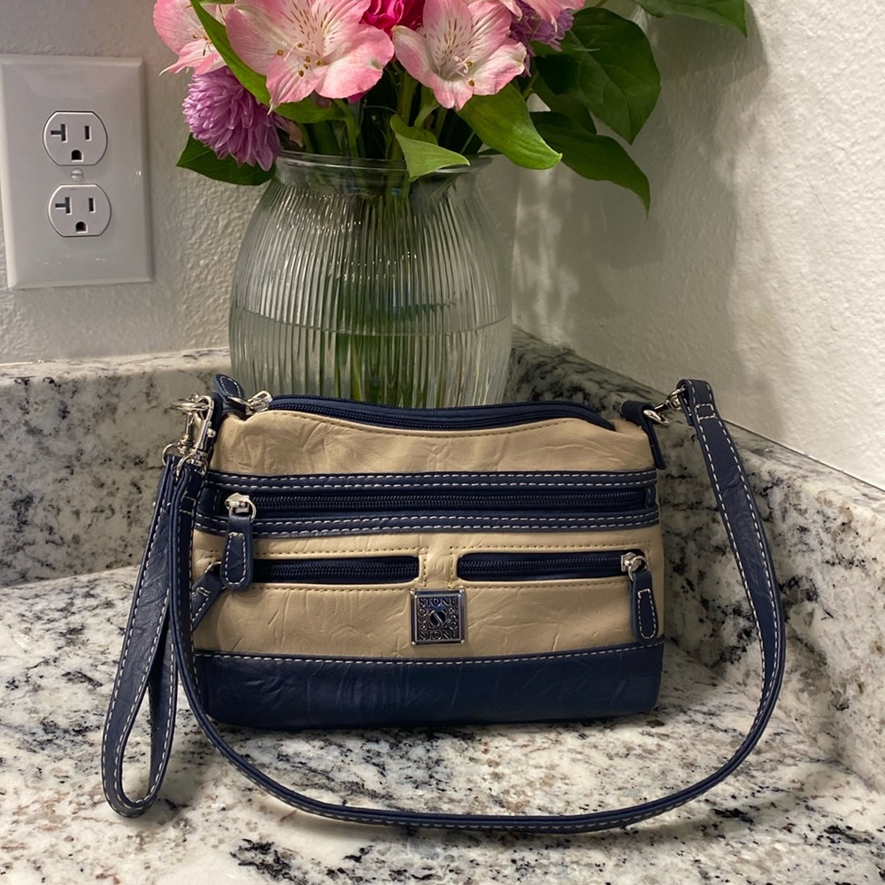 STONE & CO. Purse Navy/ Chino